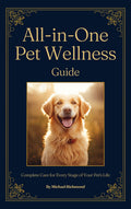All-in-One Pet Wellness Guide front cover — navy and gold book by Michael Richmond
