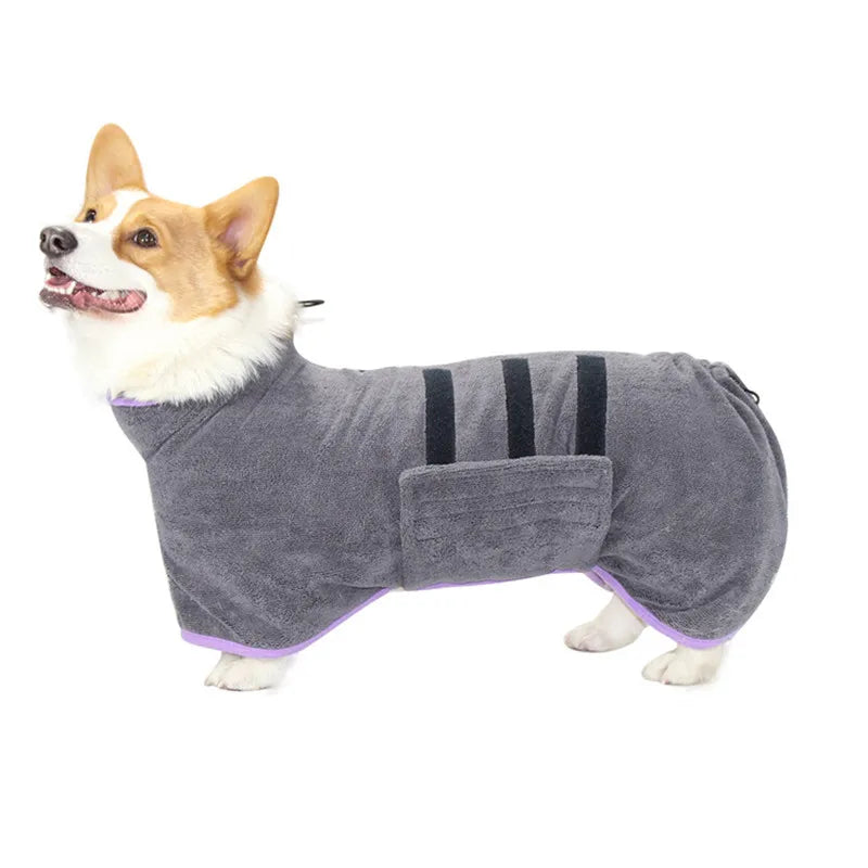 Microfiber Dog Bathrobe & Drying Coat