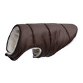 Brown dog coat with white interior on a white background