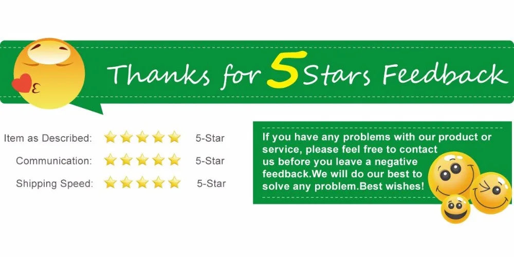 Feedback form with smiley faces and rating system on a green background