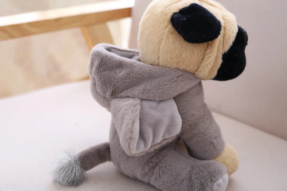 Pug Plush Toy in Costume — 20cm Stuffed Animal