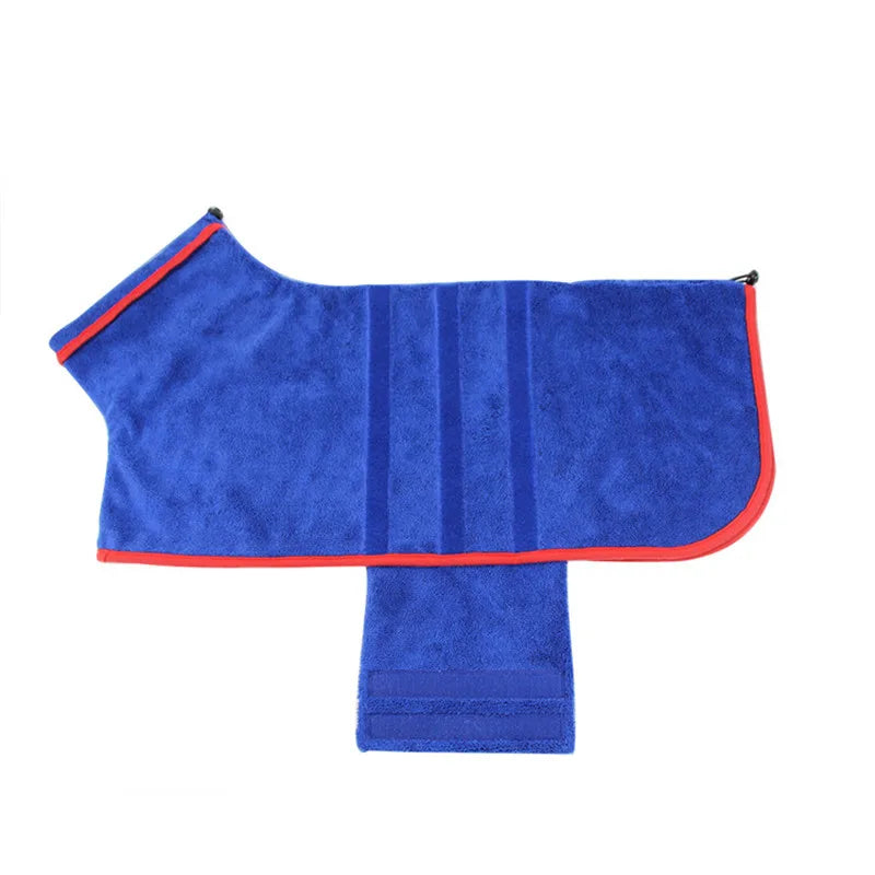 Blue coat with red trim on a white background
