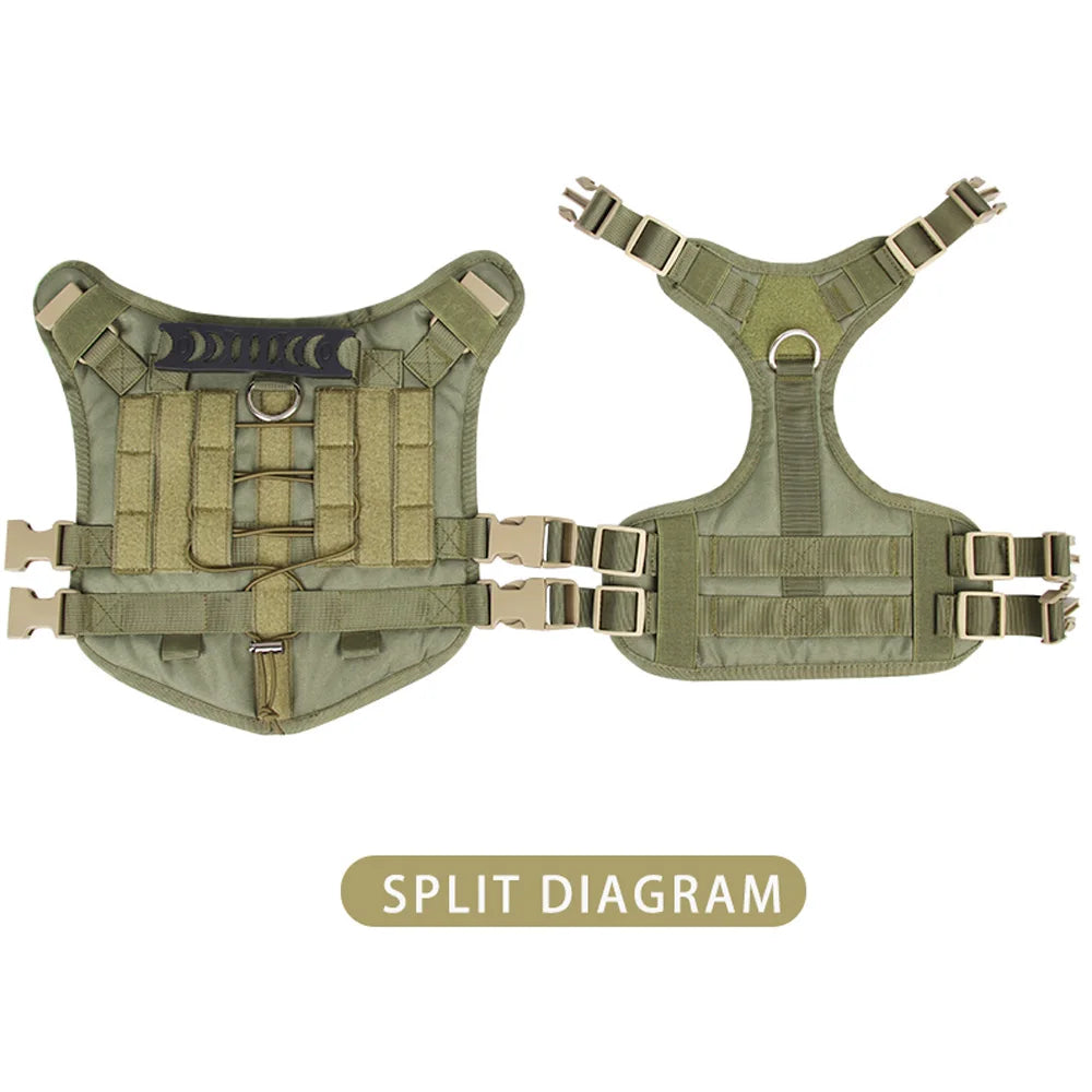 Two tactical vests on a white background with 'Split Diagram' text.
