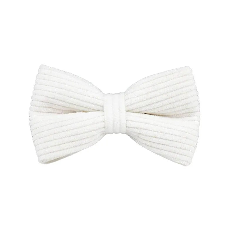 White bow tie on a white background
