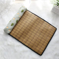 mat with geometric pattern on a white surface