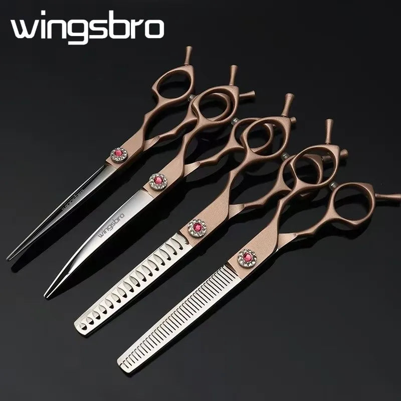 Professional 7-Inch Curved Dog Grooming Shears