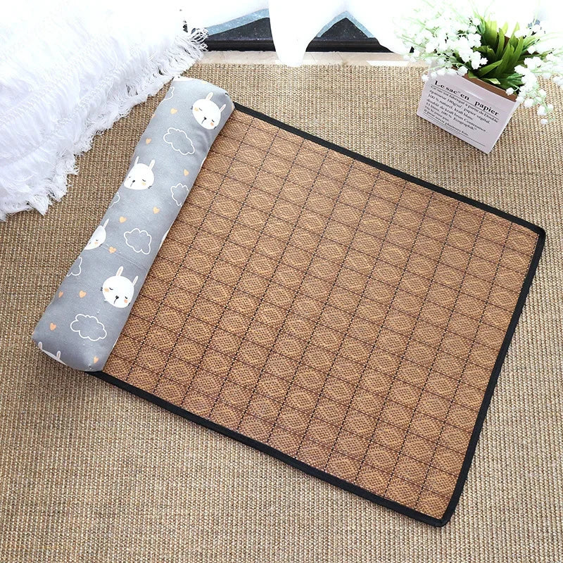 Natural Rattan Self-Cooling Mat for Cats & Dogs