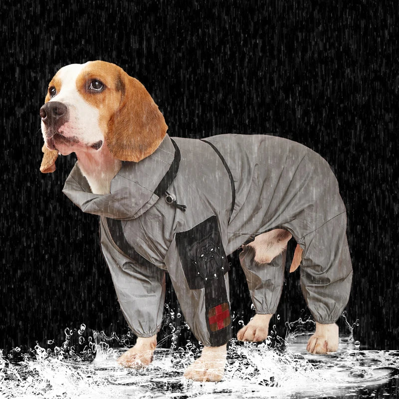 Waterproof Reflective Raincoat for Large Dogs