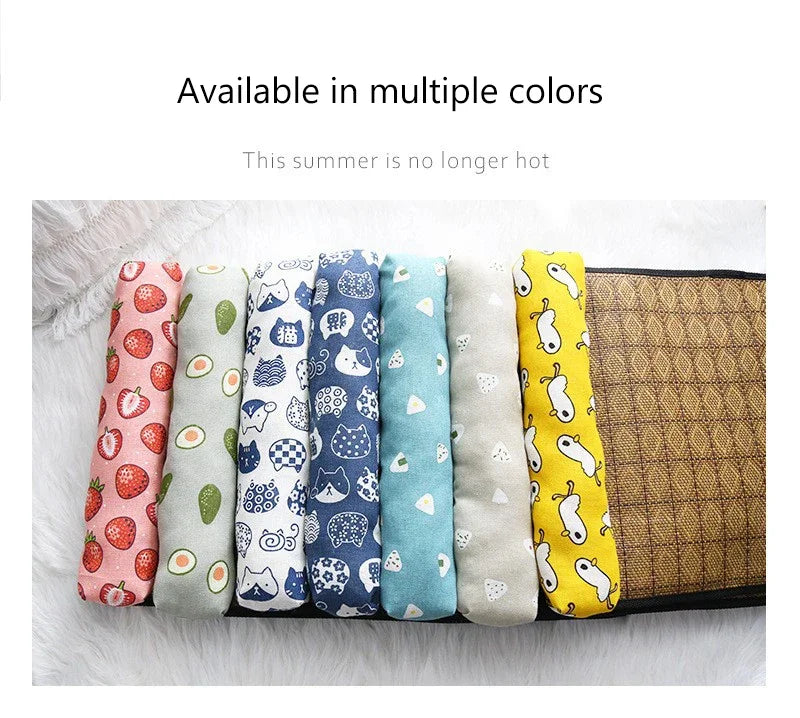 Natural Rattan Self-Cooling Mat for Cats & Dogs