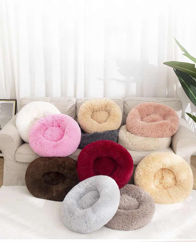 Donut Cuddler Round Pet Bed — Ultra Soft Plush