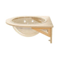 Corner pet bed with transparent plastic cover on a white background