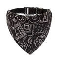 Black bandana with white patterns on a white background