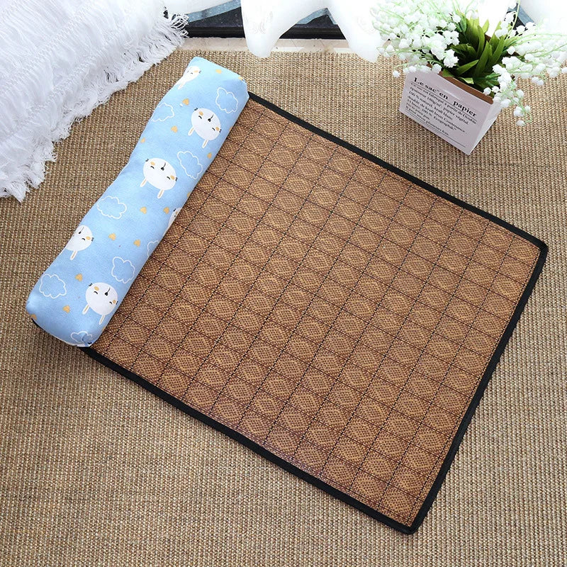 Natural Rattan Self-Cooling Mat for Cats & Dogs