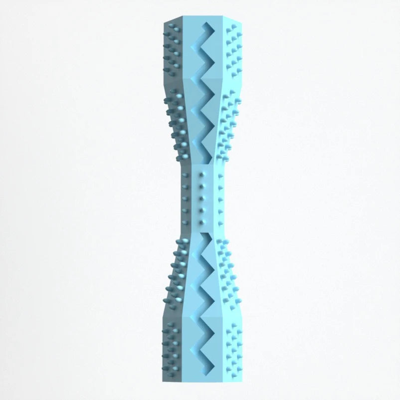 Blue textured toy on a white background