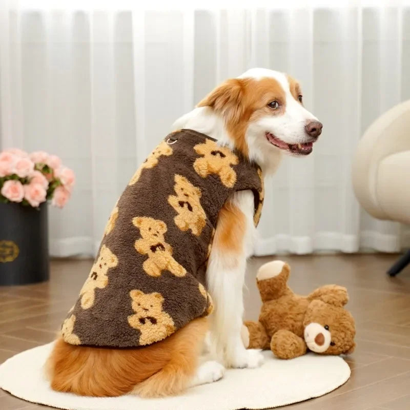 Plush Winter Coat for Large Dogs