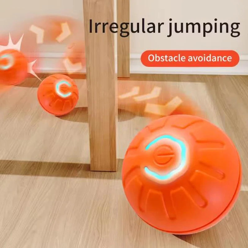 Orange ball with a central circular glowing design on a white background