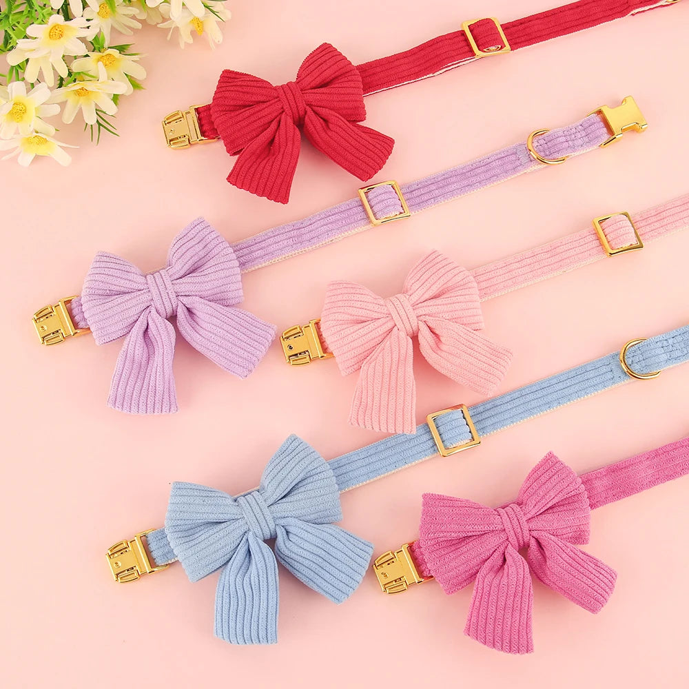Personalized Engraved Bowtie Collar for Dogs