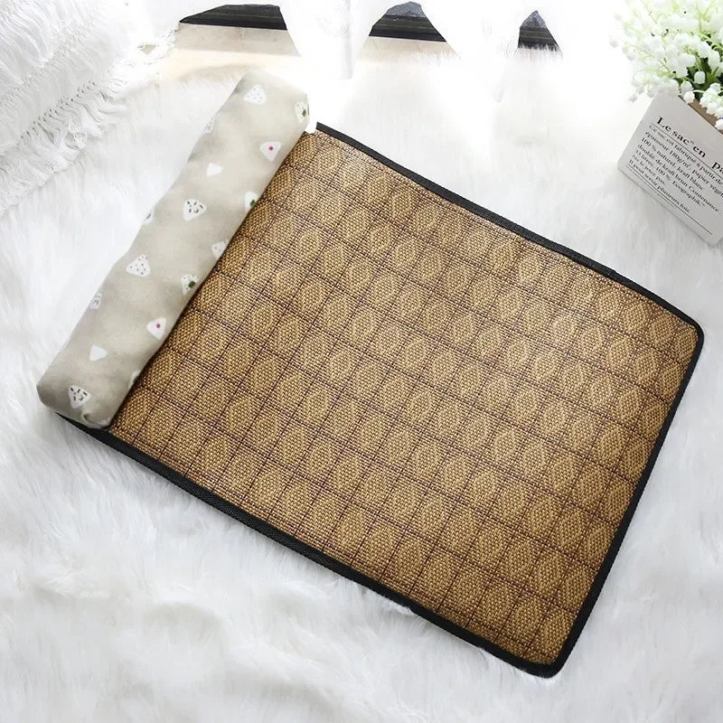 Natural Rattan Self-Cooling Mat for Cats & Dogs