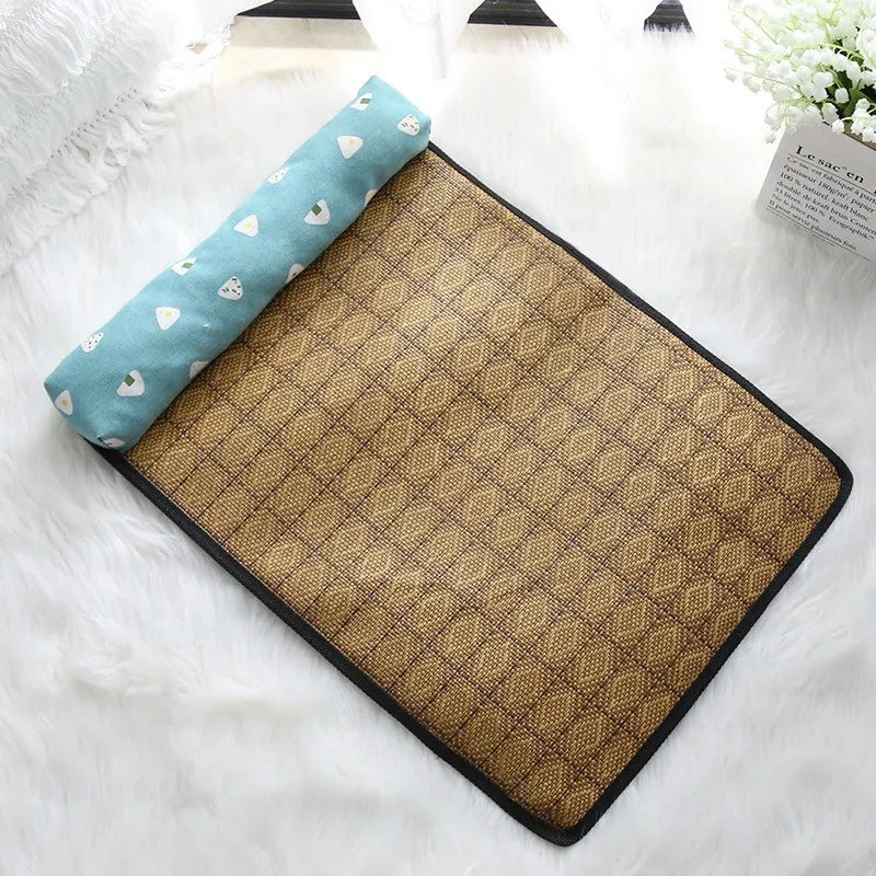 Textile cooling mat  on a white surface.