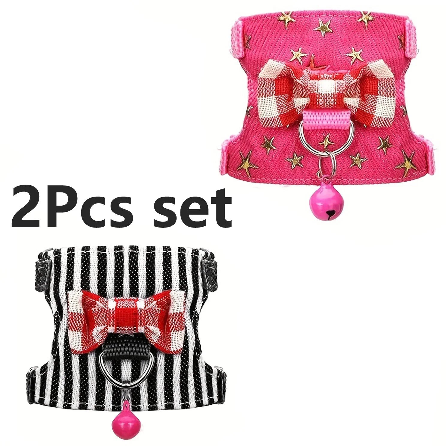Hamster & Small Pet Harness with Leash & Bow Bells